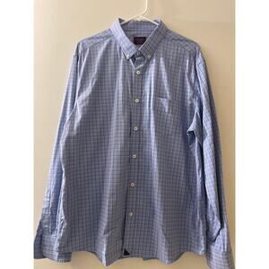 Untuckit Men's XXL Slim Fit Plaid Long Sleeve Dress‎ Shirt Button Down Parrino